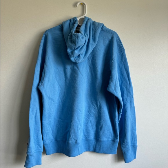 Champion, Powerblend, Fleece Comfortable Light Blue Hoodie - Picture 2 of 4